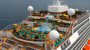 A rendering of the Carnival Sunshine's Serenity, an adults-only area - courtesy of Carnival Cruise Lines Carnival-Sunshine-Serenity